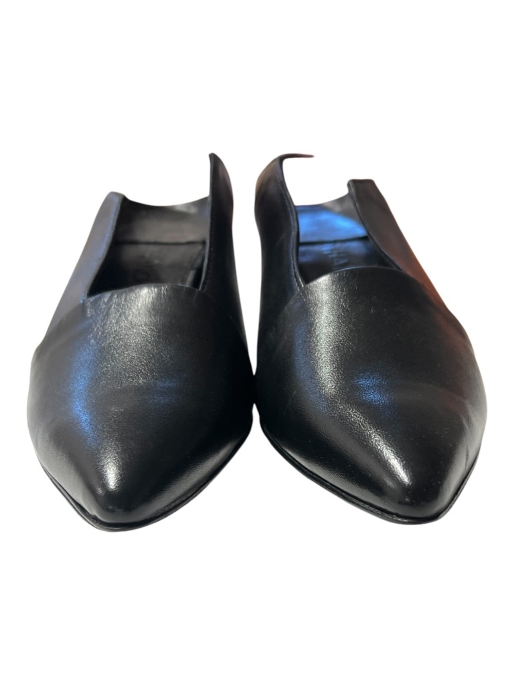EUC++ Thakoon Black Leather Kitten Heel Mules Pointed Toe | EU 37 (US 7) - Picture 6 of 7